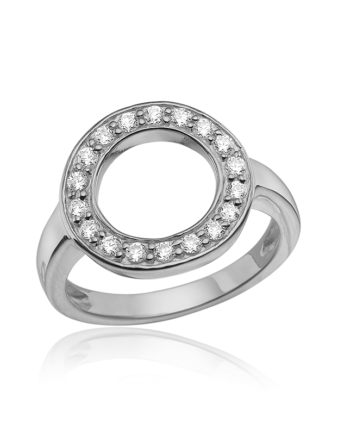 Ring   Sølv Med Zirkoner 67