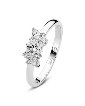 Ring Lovere 14 Kt  Guld El  Hvidguld El Hvidguld   58 Ct Tw  -  Vs Lab-grown Diamanter