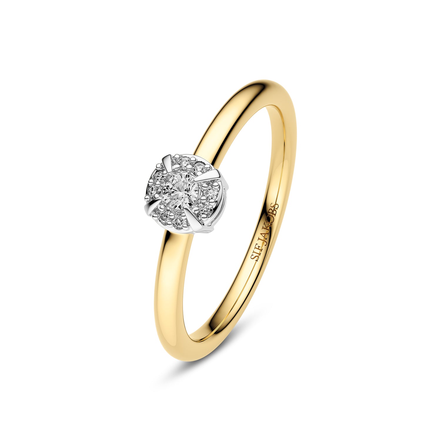 Ring Rome 14 Kt  Guld El  Hvidguld   09 Ct Tw  -  Vs Lab-grown Diamanter