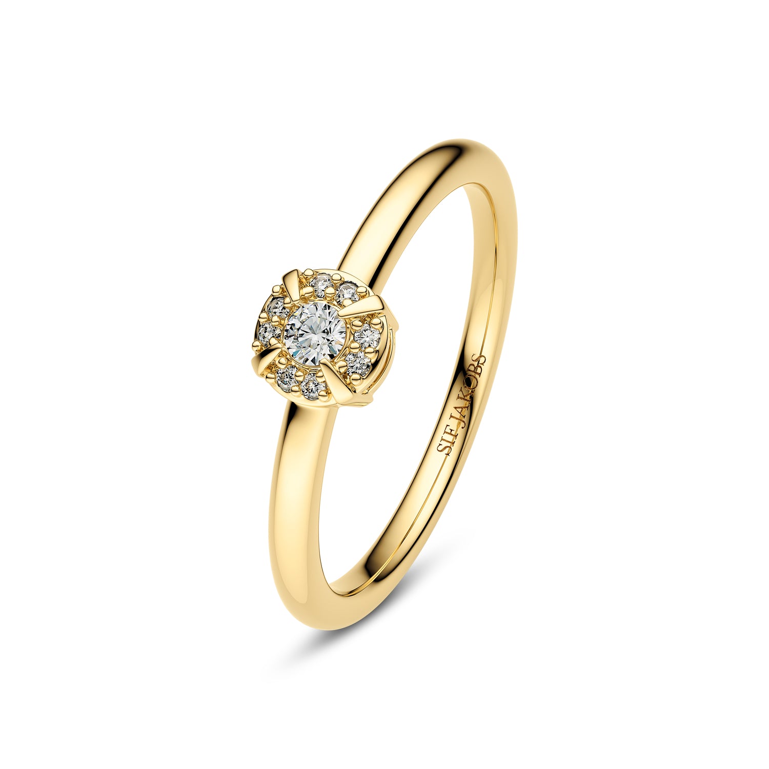 Ring Rome 14 Kt  Guld El  Hvidguld   09 Ct Tw  -  Vs Lab-grown Diamanter