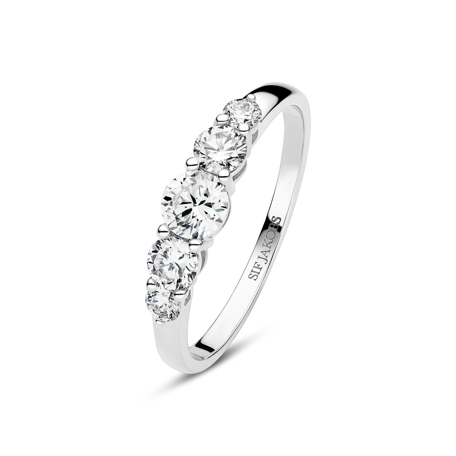 Ring Tiara 14 Kt  Guld El  Hvidguld   79 Ct Tw  -  Vs Lab-grown Diamanter