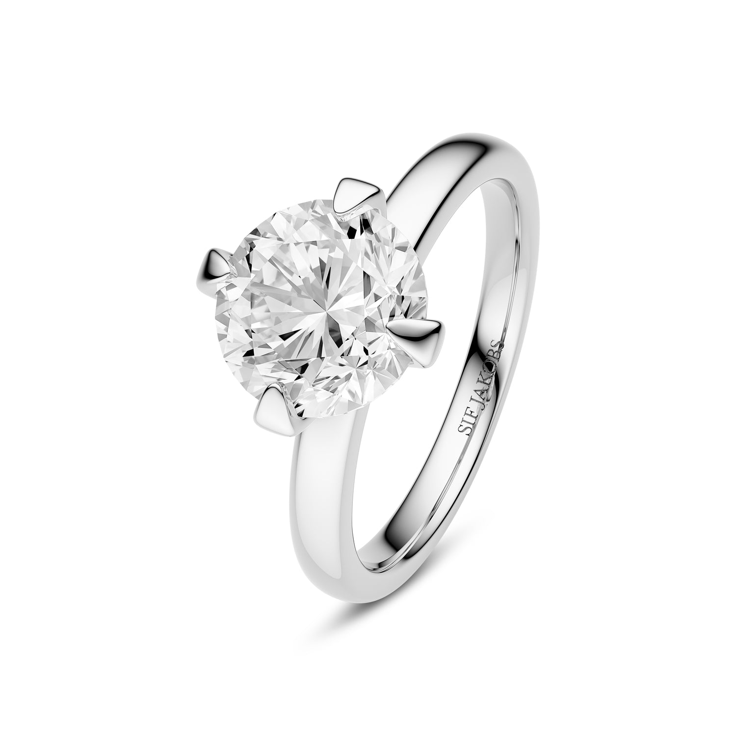 Ring Venice Solitaire 14 Kt  Guld El  Hvidguld   50-  00 Ct Tw  -  Vs Lab-grown Diamanter