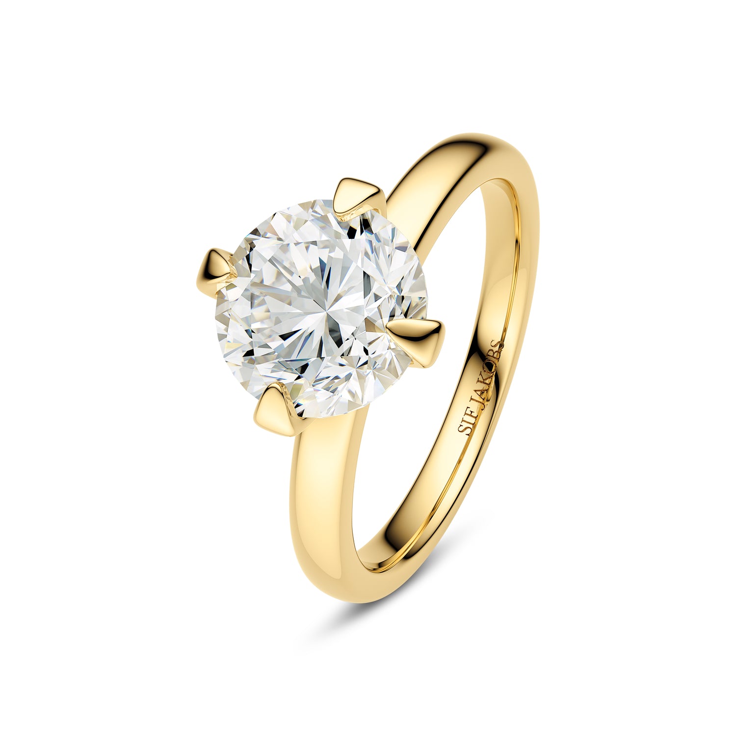 Ring Venice Solitaire 14 Kt  Guld El  Hvidguld   50-  00 Ct Tw  -  Vs Lab-grown Diamanter