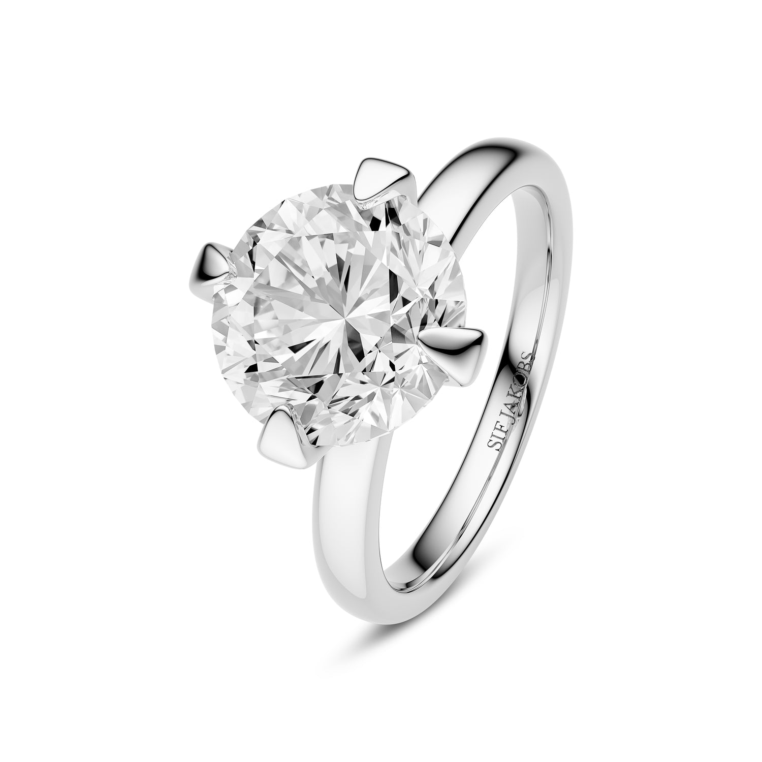 Ring Venice Solitaire 14 Kt  Guld El  Hvidguld   50-  00 Ct Tw  -  Vs Lab-grown Diamanter