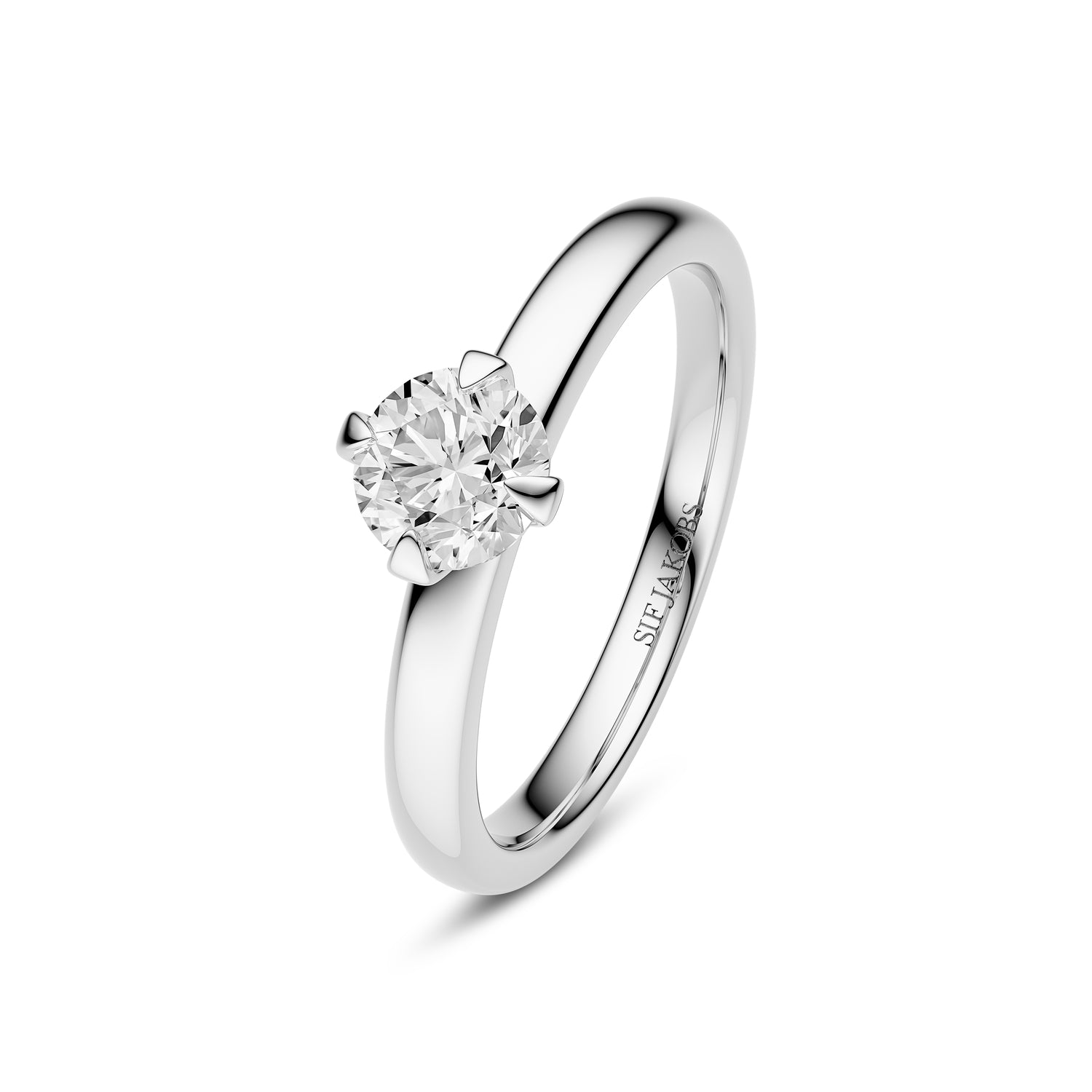 Ring Venice Solitaire 14 Kt  Guld El  Hvidguld   50-  00 Ct Tw  -  Vs Lab-grown Diamanter