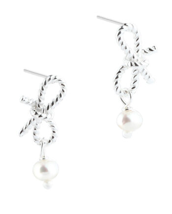 Rope Bow Pearls   Silver