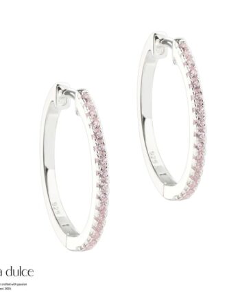 Rose Raya Large Hoop   Silver