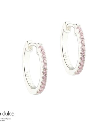 Rose Raya Medium Hoop   Silver
