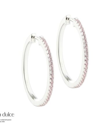 Rose Raya   Large Hoop   Silver