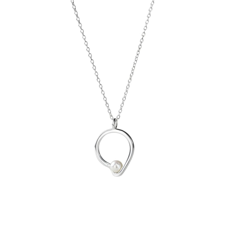 Sela Pearl Necklace   Silver