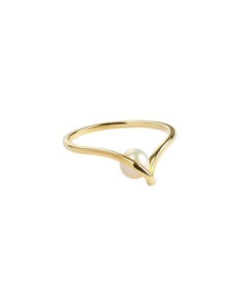 Sela Pearl Ring 54   Golden