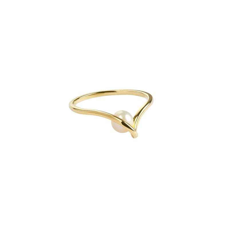 Sela Pearl Ring 52   Golden