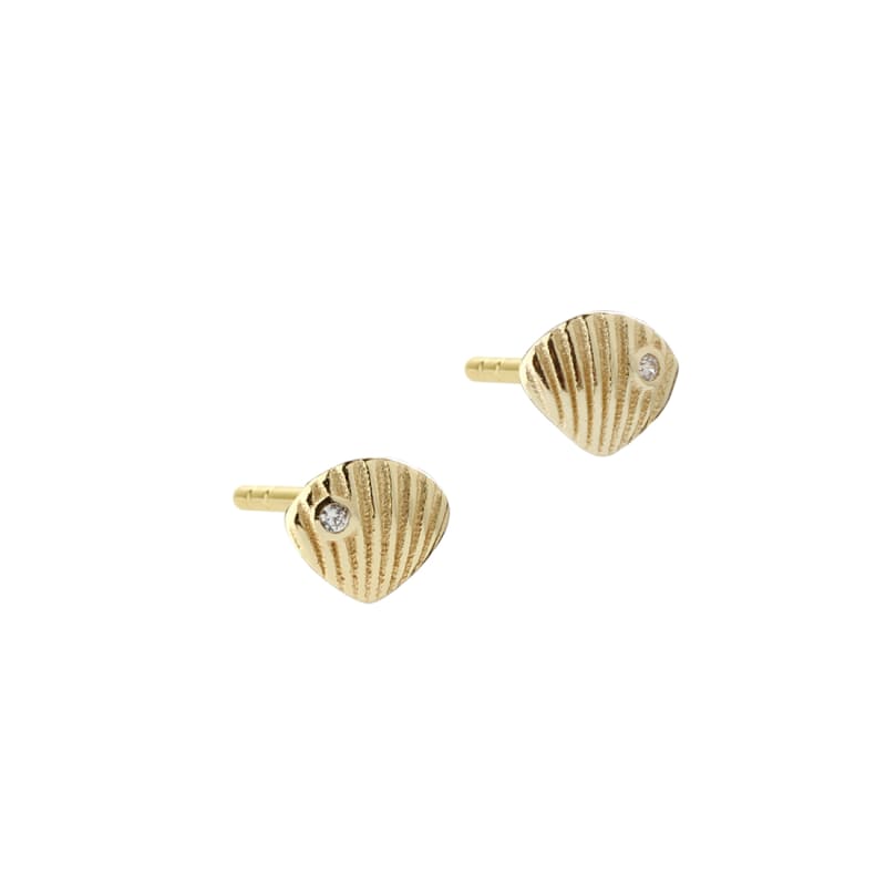 Shelly Small Earstud   Golden