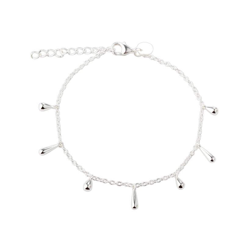Shiny Drop Bracelet   Silver