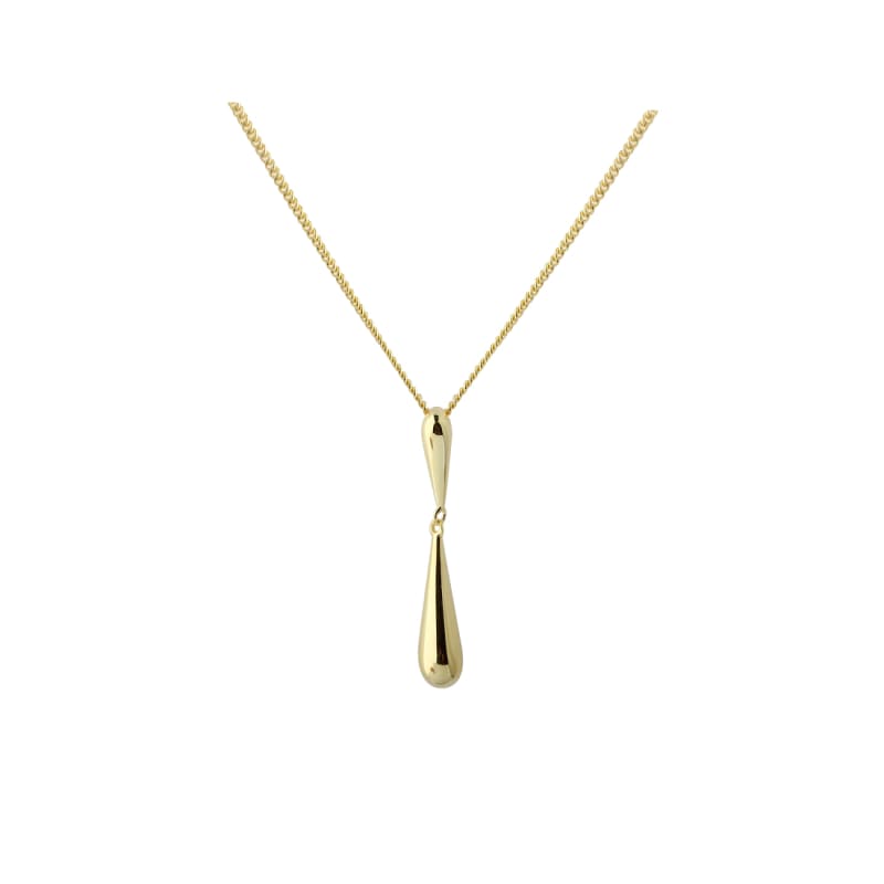 Shiny Drop Necklace   Golden