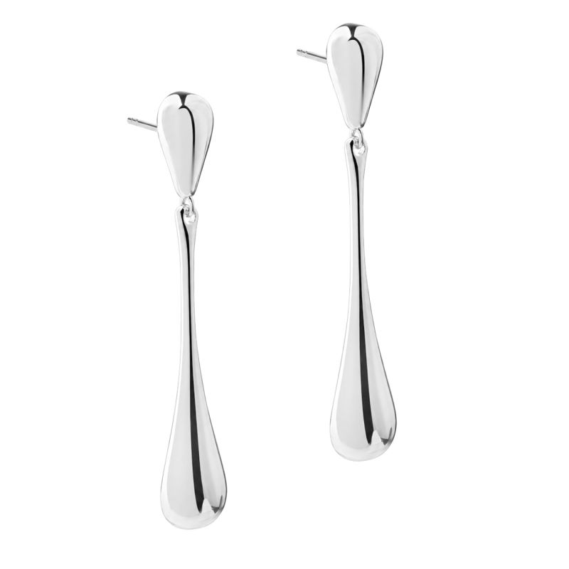Shiny New Big Drop Earring   Silver