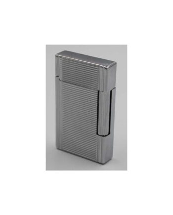 Sky Kvalitets Lighter   Sølv Med Vandrette Striber Flintlighter