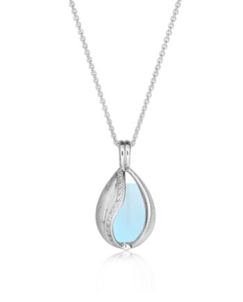 Smykke æg Med Aqua Calcedon