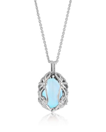 Smykke æg Med Aqua Calcedon