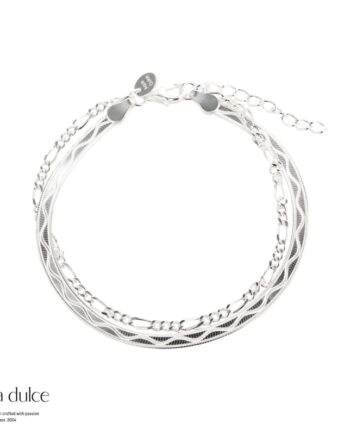 Snake   Figaro Bracelet   Silver