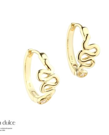 Snake Hoops   Golden