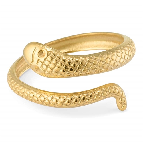 Snake 18k ædelstålring