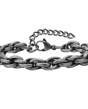 Snake Oxyderet Herrearmbånd   Stål