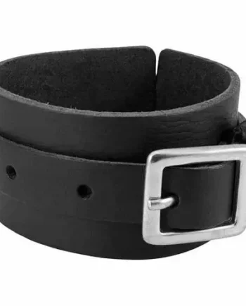 Sort Bokk Læderarmbånd Deluxe