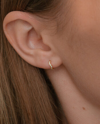 Sparkle Wave   Mm Guld Hoops