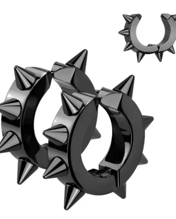Spikes øreclip   Ip ædelstål Blackcoat