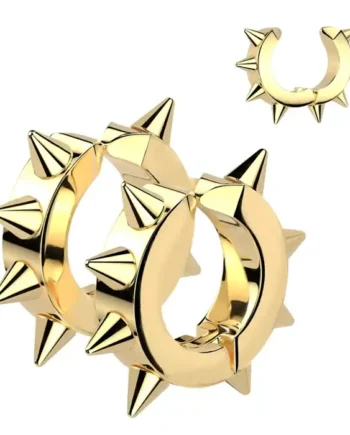 Spikes øreclip   Ip ædelstål Golden