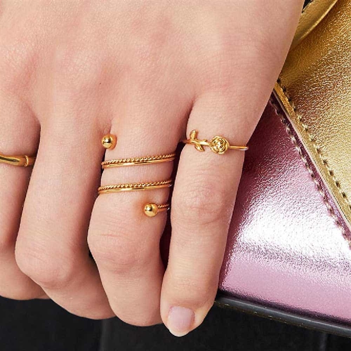 Spiral Ringen   Forgyldt ædelstål