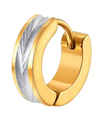 Stål Groove Hoop   Herre ørering   Forgyldt Stål    Stk