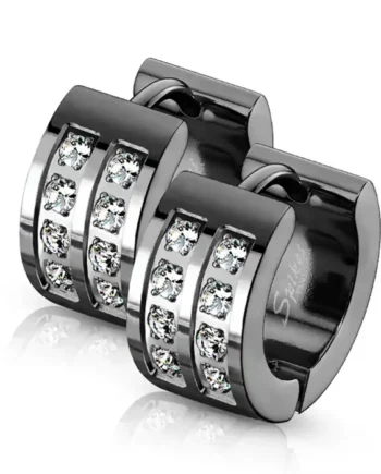 Steel Bling And Stone ørering Blackcoatet