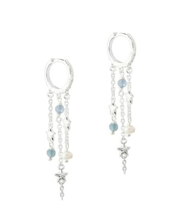 Stella Hoop Blue    Silver
