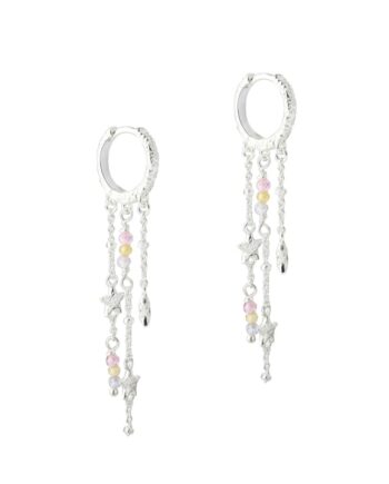 Stella Hoop Splash    Silver