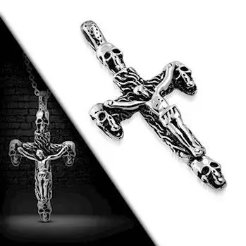 Stort Kors   Stål  Quot Jesus Quot