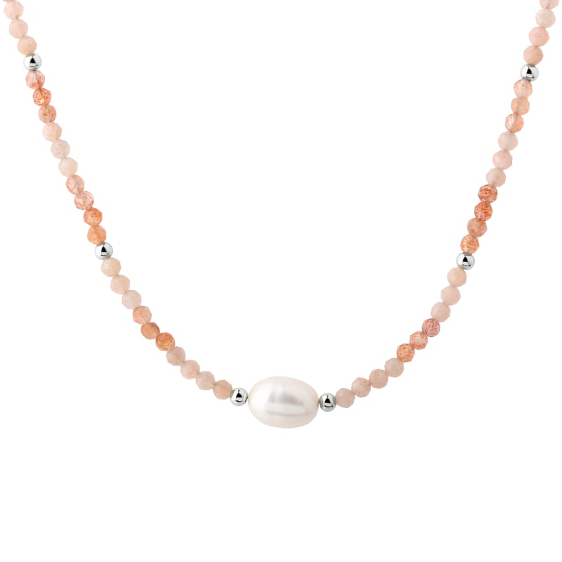 Sunella Mix Necklace   Silver
