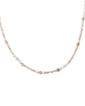 Sunella Simple Necklace   Silver