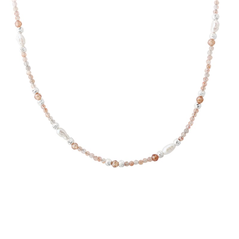 Sunella Simple Necklace   Silver