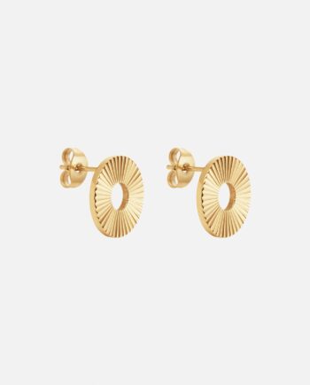 Sunset Cirlce Studs øreringe 18k Guldbelagt