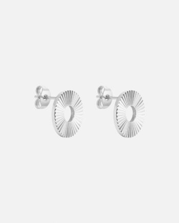 Sunset Cirlce Studs Sølvfarvet