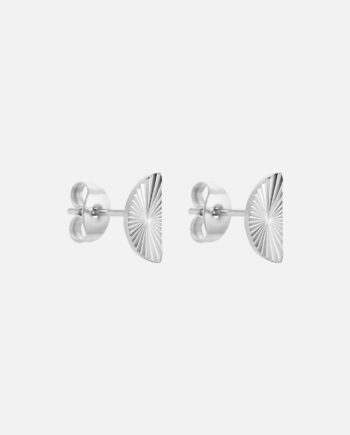 Sunset Half Circle Studs Sølvfarvet