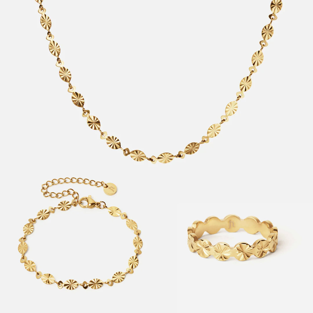 Sunset Halskæde   Armbånd   Ring 18k Guldbelagt