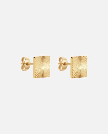 Sunset Square Studs 18k Guldbelagt