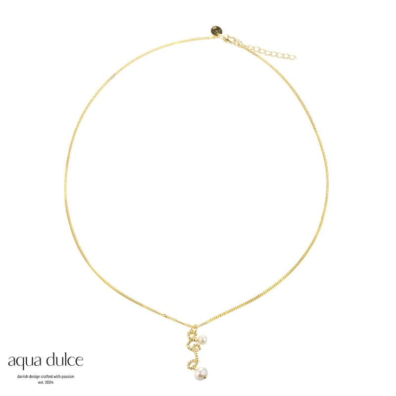 Swirl Love Necklace   Golden