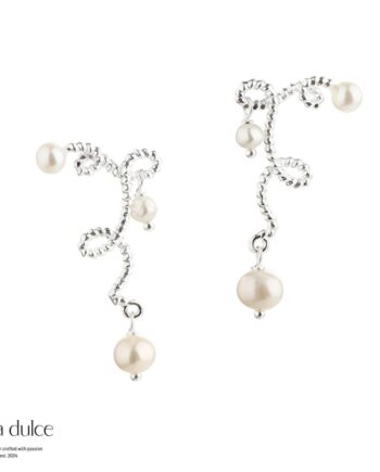 Swirl Love Stud   Silver