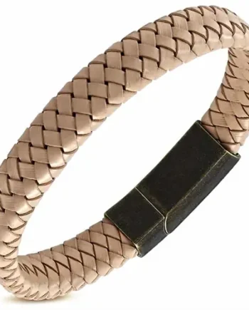 Tekk Læderarmbånd Bronze