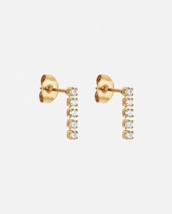 Tennis Zirkon øreringe 18k Guldbelagt 12mm