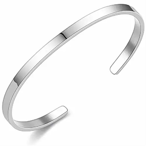 Thin Line Bangles 4mm Bred Rustfri Stål